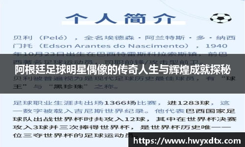 阿根廷足球明星偶像的传奇人生与辉煌成就探秘